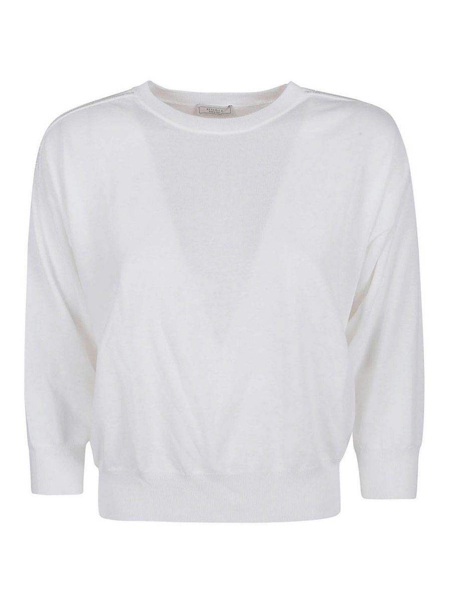 Peserico Pull Col Bateau - Blanc