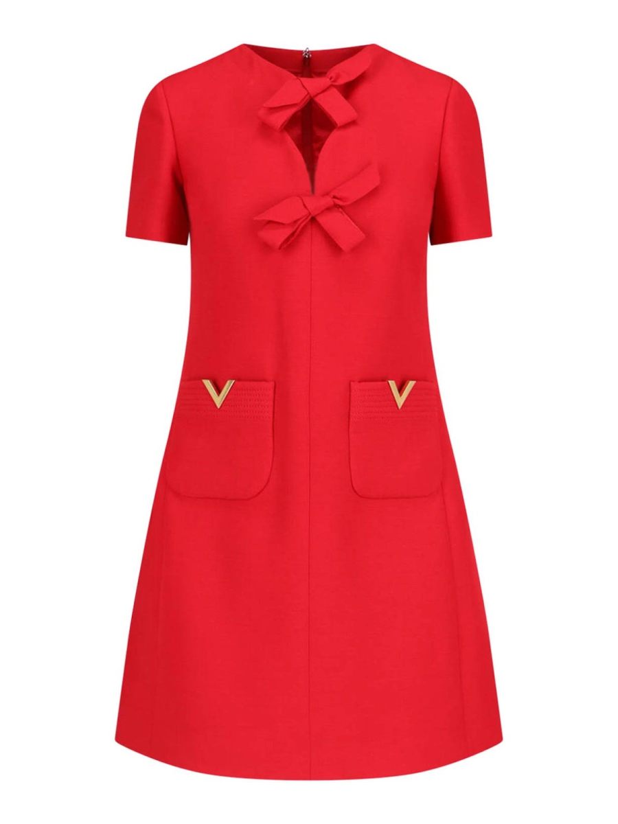 Valentino Robe Courte - Rouge