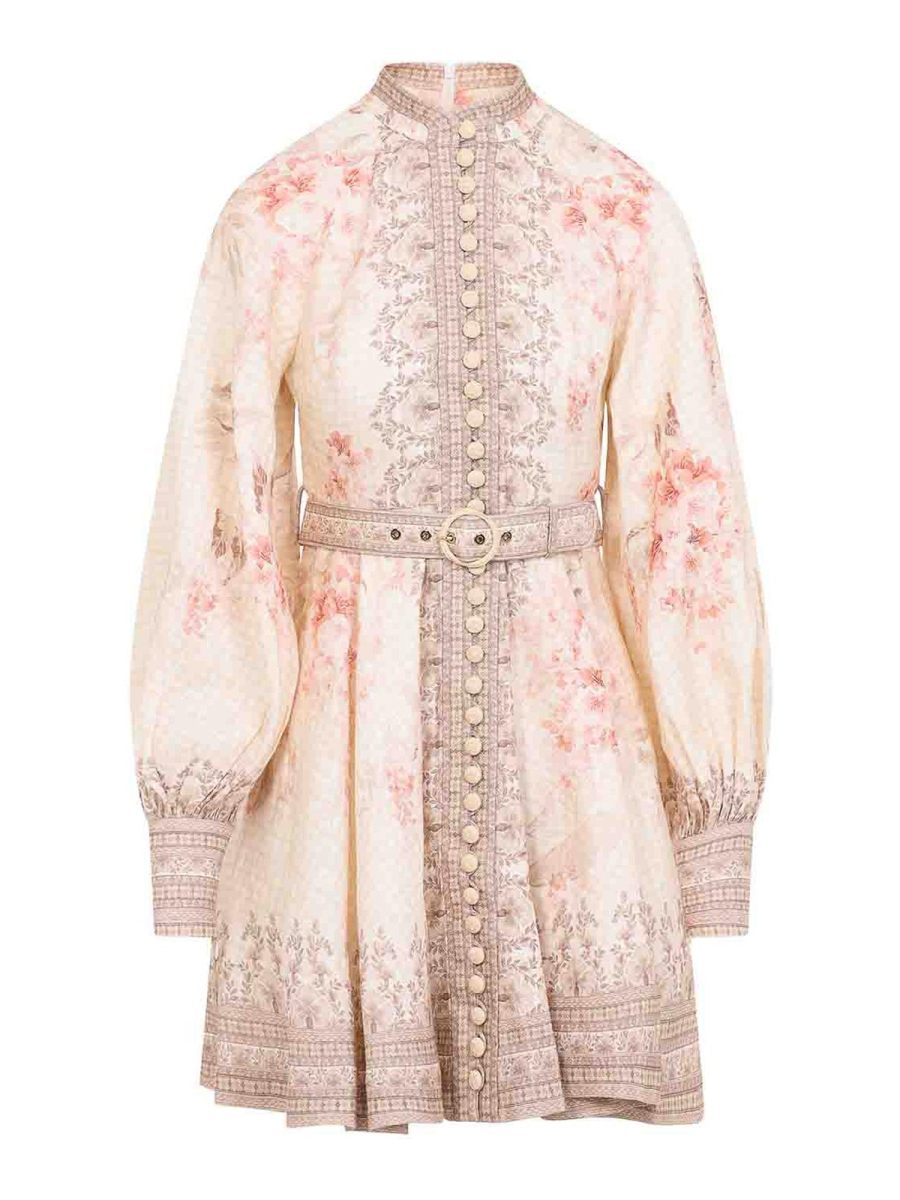 Zimmermann Robe Courte - Rouge Clair