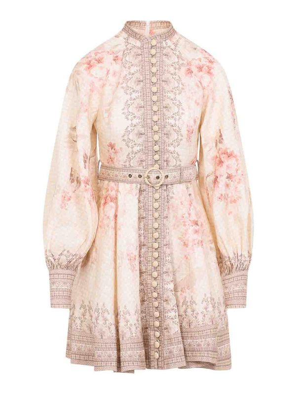 Zimmermann Robe Courte - Rouge Clair