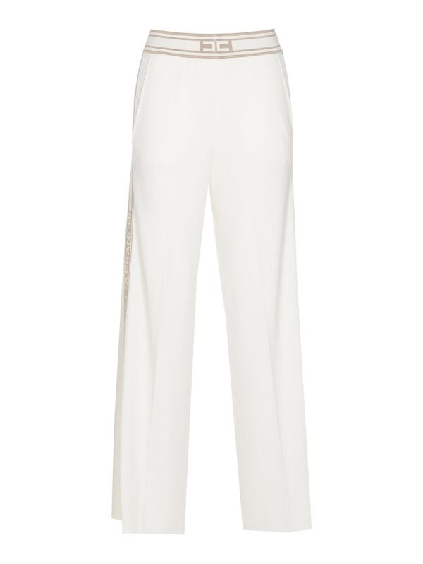Elisabetta Franchi Pantalons Décontractés - Blanc
