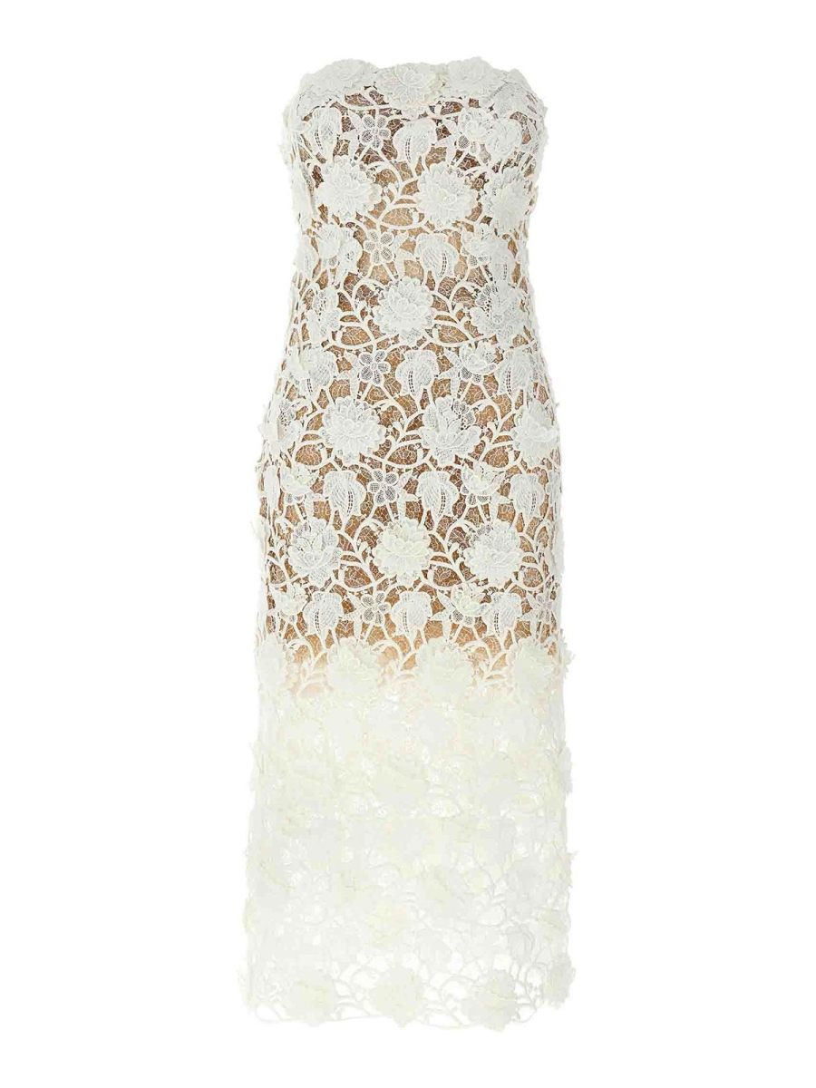 Ermanno Scervino Robe Au Genou - Blanc