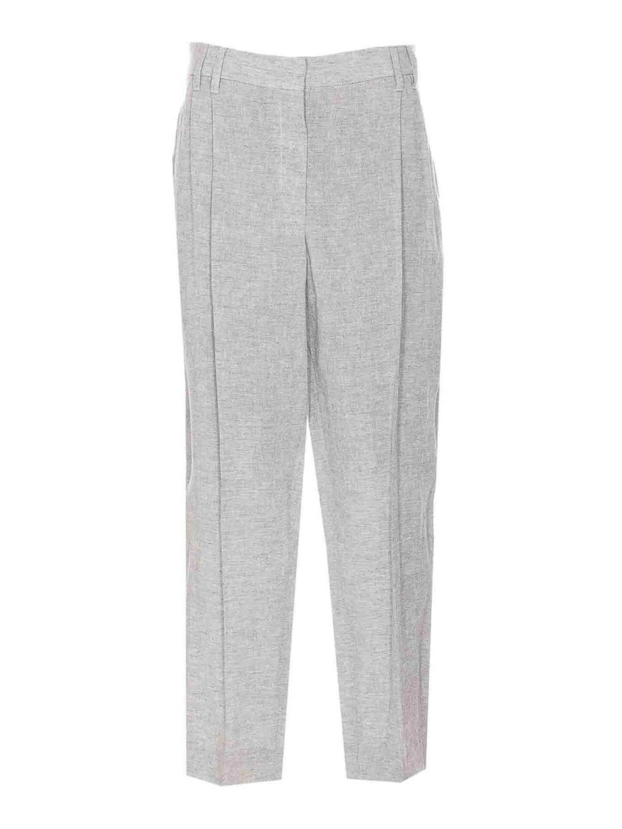 Brunello Cucinelli Pantalons Décontractés - Gris