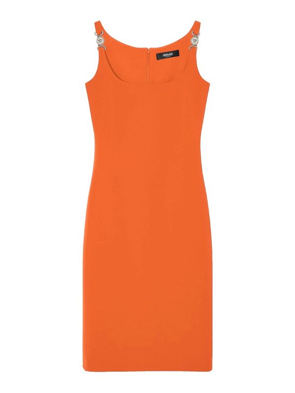 Versace Robe Au Genou - Orange