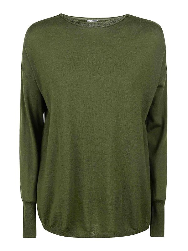 Aspesi Pull Col Rond - Vert Foncé