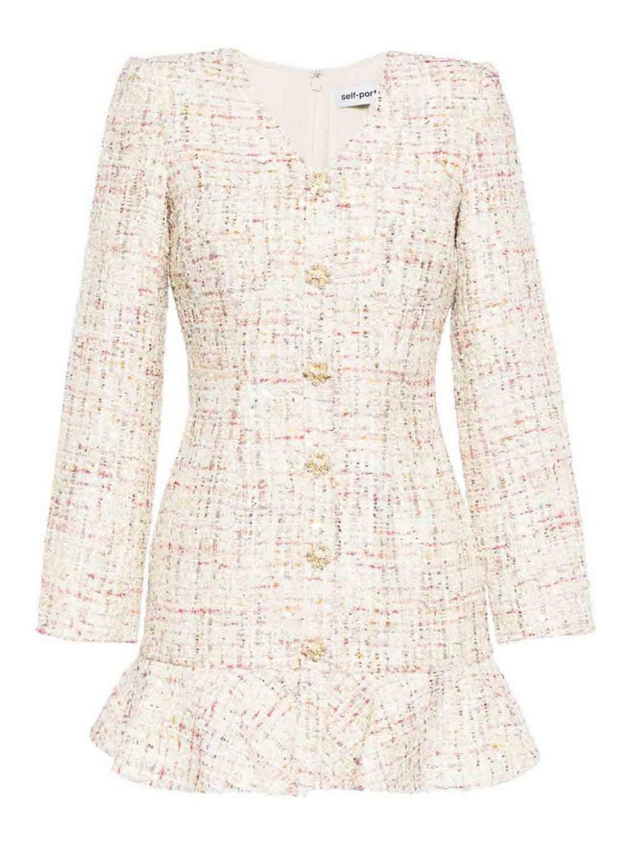Self Portrait Robe Courte - Multicolore