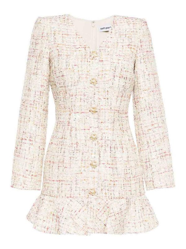Self Portrait Robe Courte - Multicolore