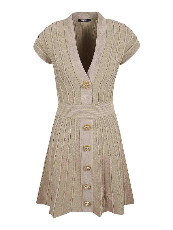 Balmain Robe Courte - Beige