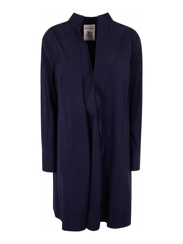 Semicouture Robe Au Genou - Bleu
