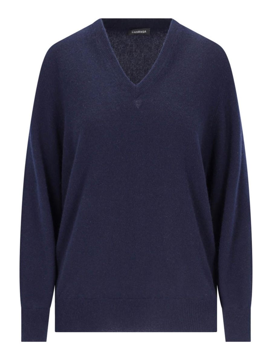 Canessa Pull À Col V - Bleu
