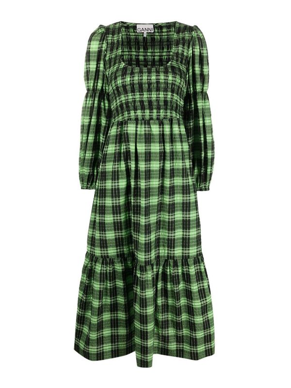 Ganni Maxi Robe - Seersucker
