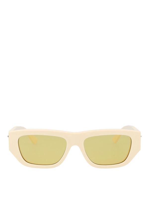 Bottega Veneta Lunettes De Soleil - Blanc