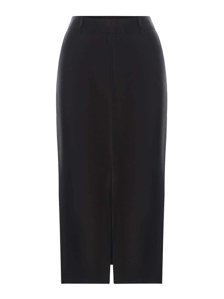 Rotate Birger Christensen Jupe Midi - Noir