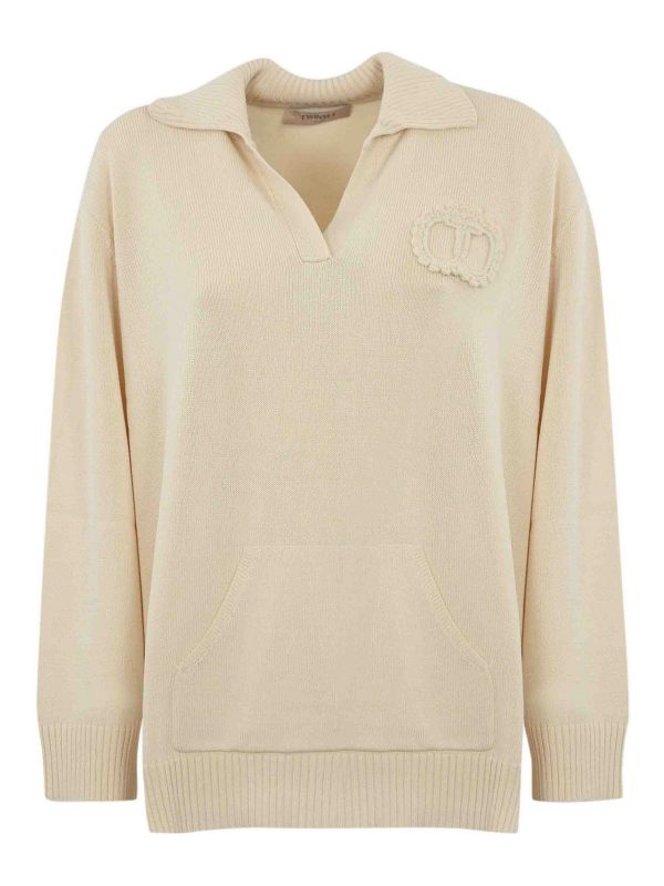 Twinset Pull Col Rond - Beige
