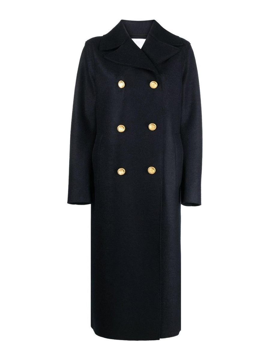 Harris Wharf London Manteau Court - Bleu Foncé