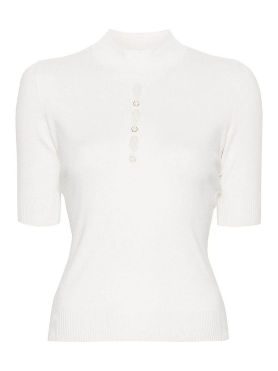 Twinset Pull Col Rond - Blanc