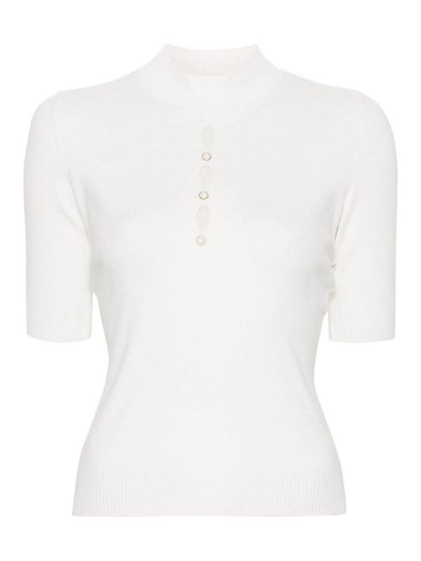 Twinset Pull Col Rond - Blanc