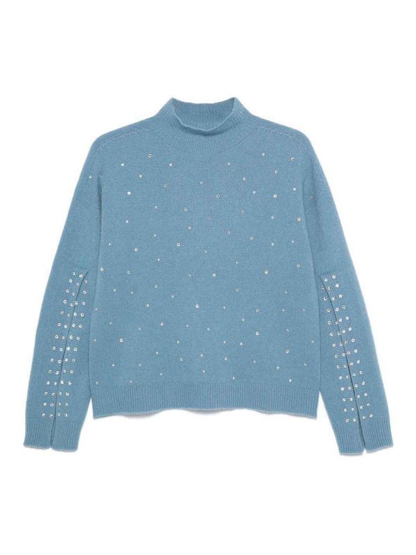 Vanisé Pull Col Rond - Bleu Clair