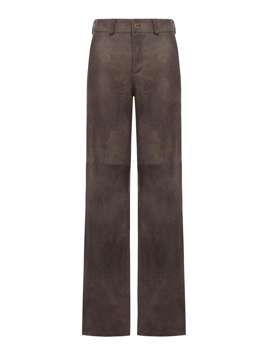 Salvatore Santoro Pantalons En Cuir - Marron