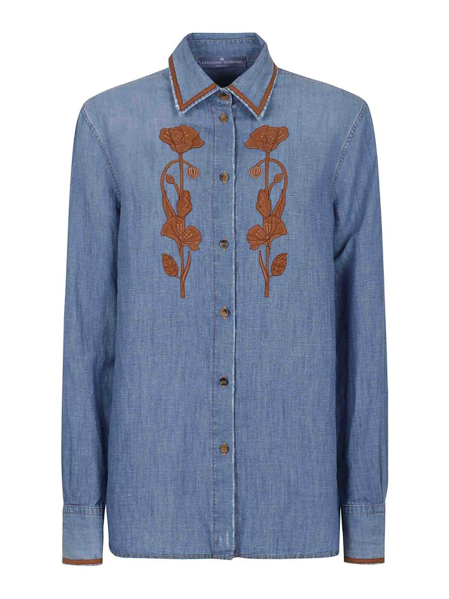 Ermanno Scervino Chemise - Bleu