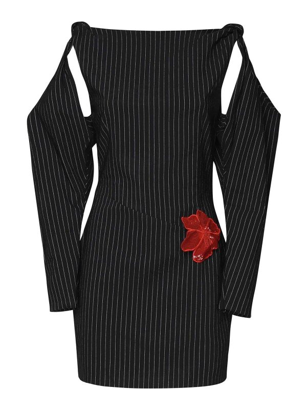 Rotate Birger Christensen Robe Au Genou - Blanc