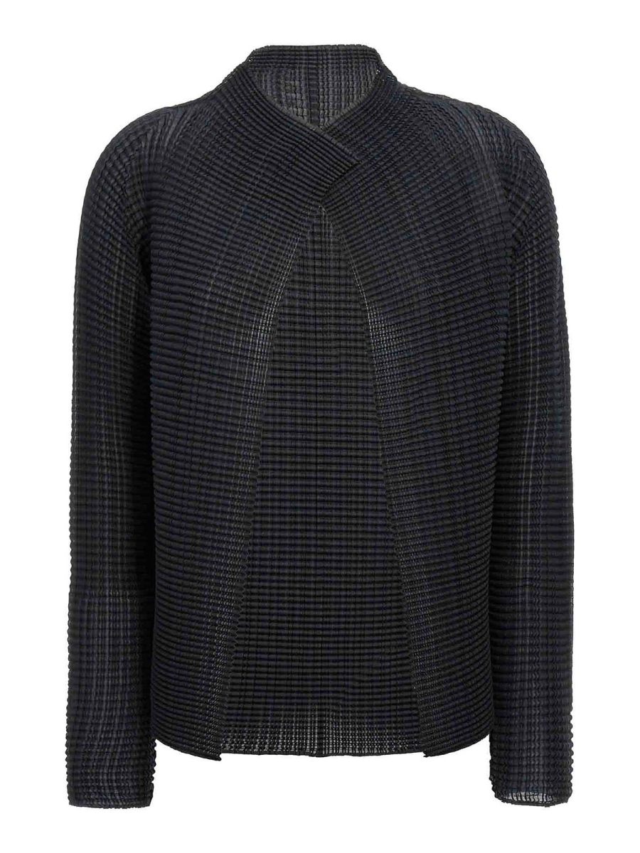 Pleats Please Issey Miyake Cardigan - Noir