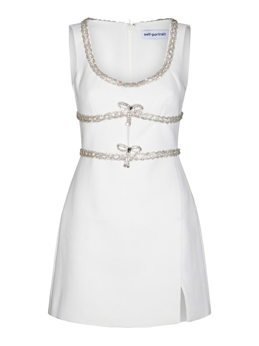Self Portrait Robe Courte - Blanc
