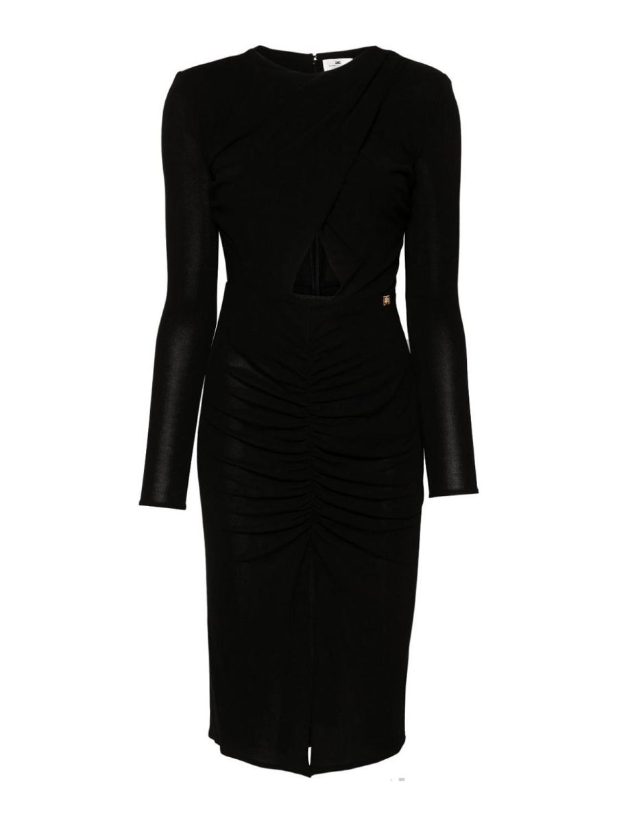 Elisabetta Franchi Robe Au Genou - Noir