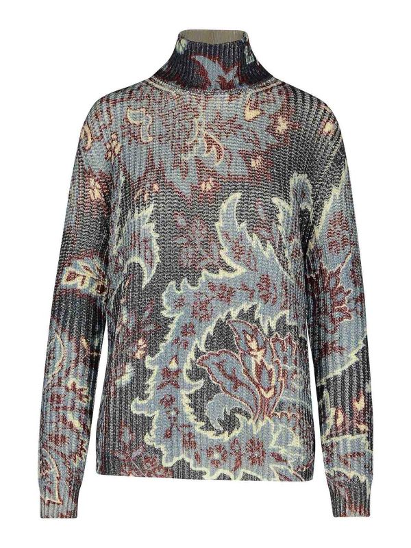 Etro Pull Col Roulé - Multicolore