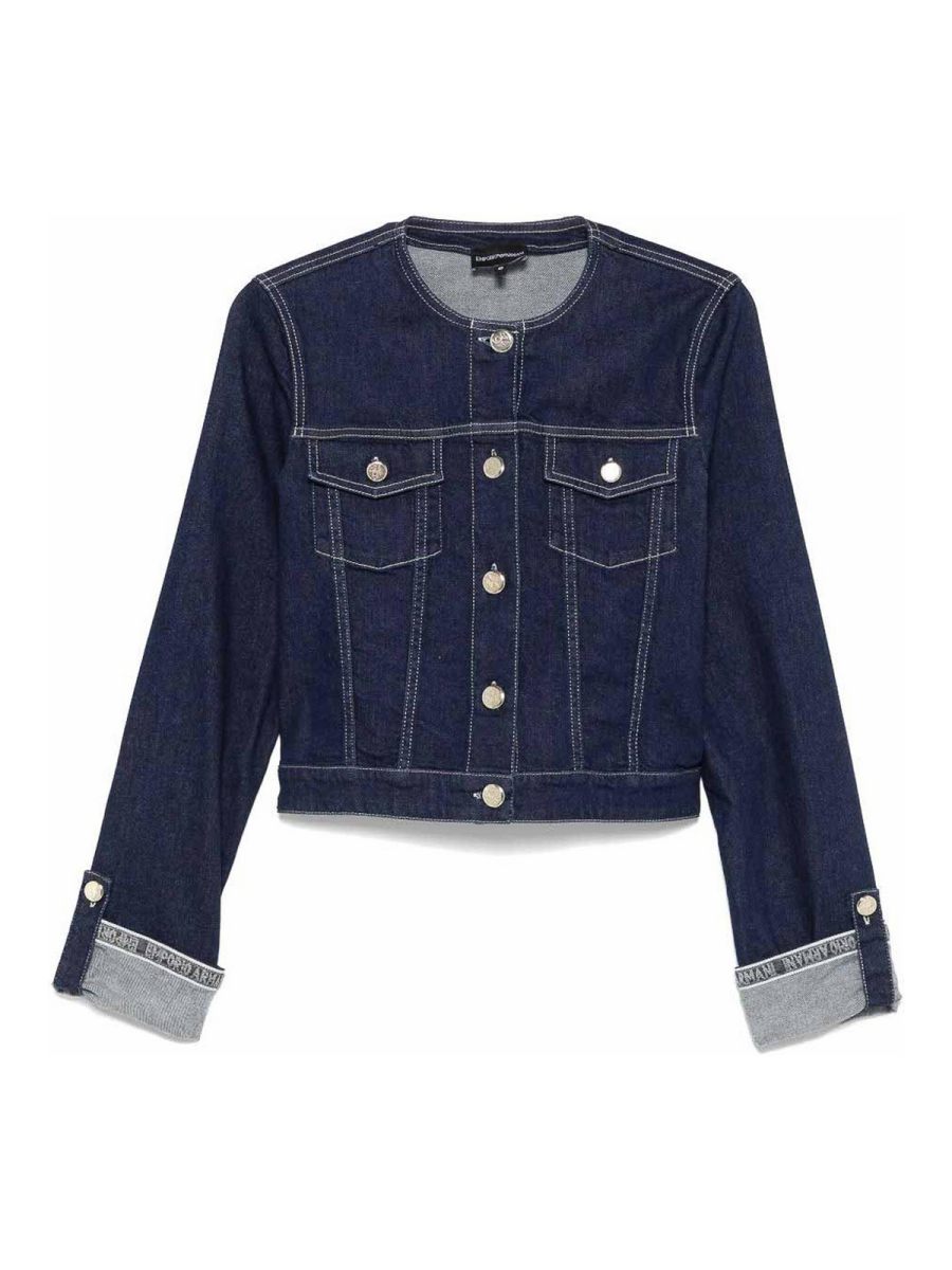 Emporio Armani Veste En Jean - Bleu