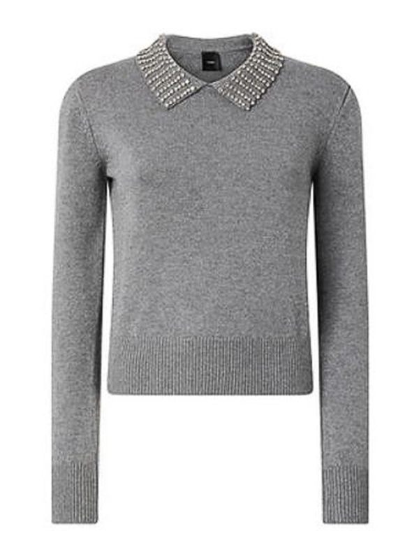 Pinko Pull Col Bateau - Gris
