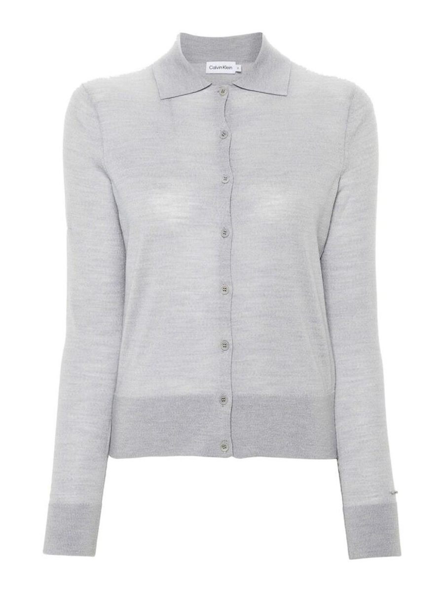 Calvin Klein Pull Col Rond - Gris