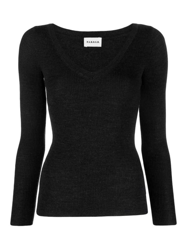 P. A.R. O.S. H. Pull Col Rond - Gris Foncé