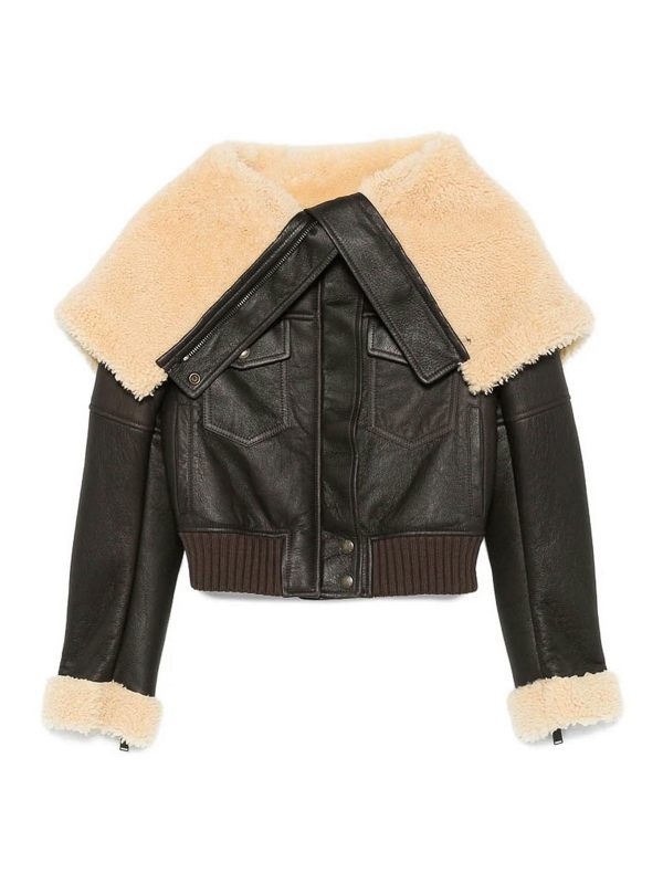 Alexander Mcqueen Blouson En Cuir - Marron