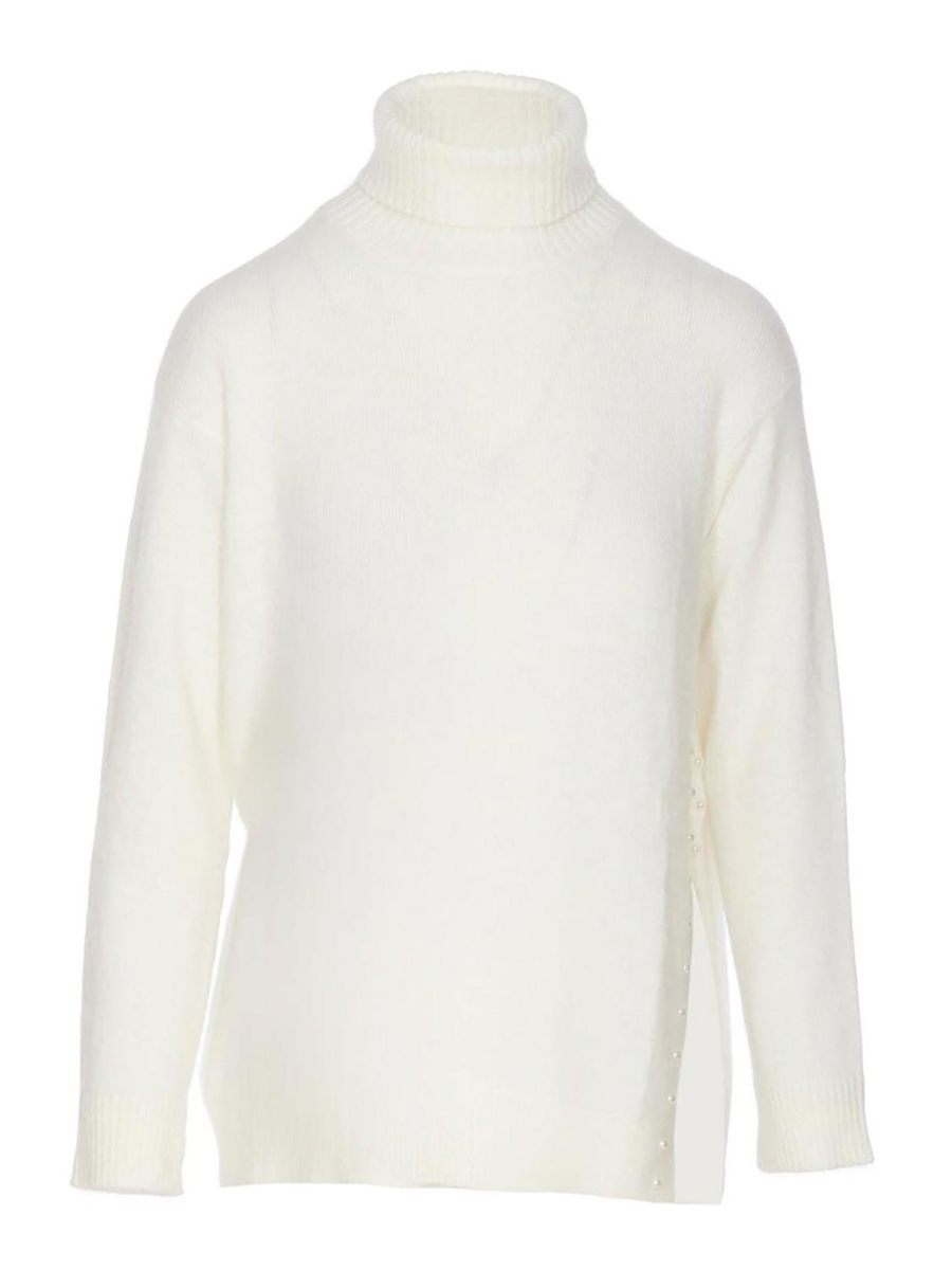 Twinset Pull Col Rond - Blanc