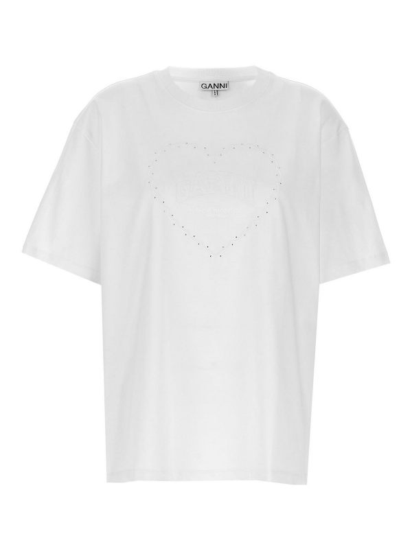 Ganni T-Shirt - Blanc