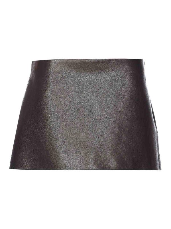 Khaite Jupe En Cuir - Noir