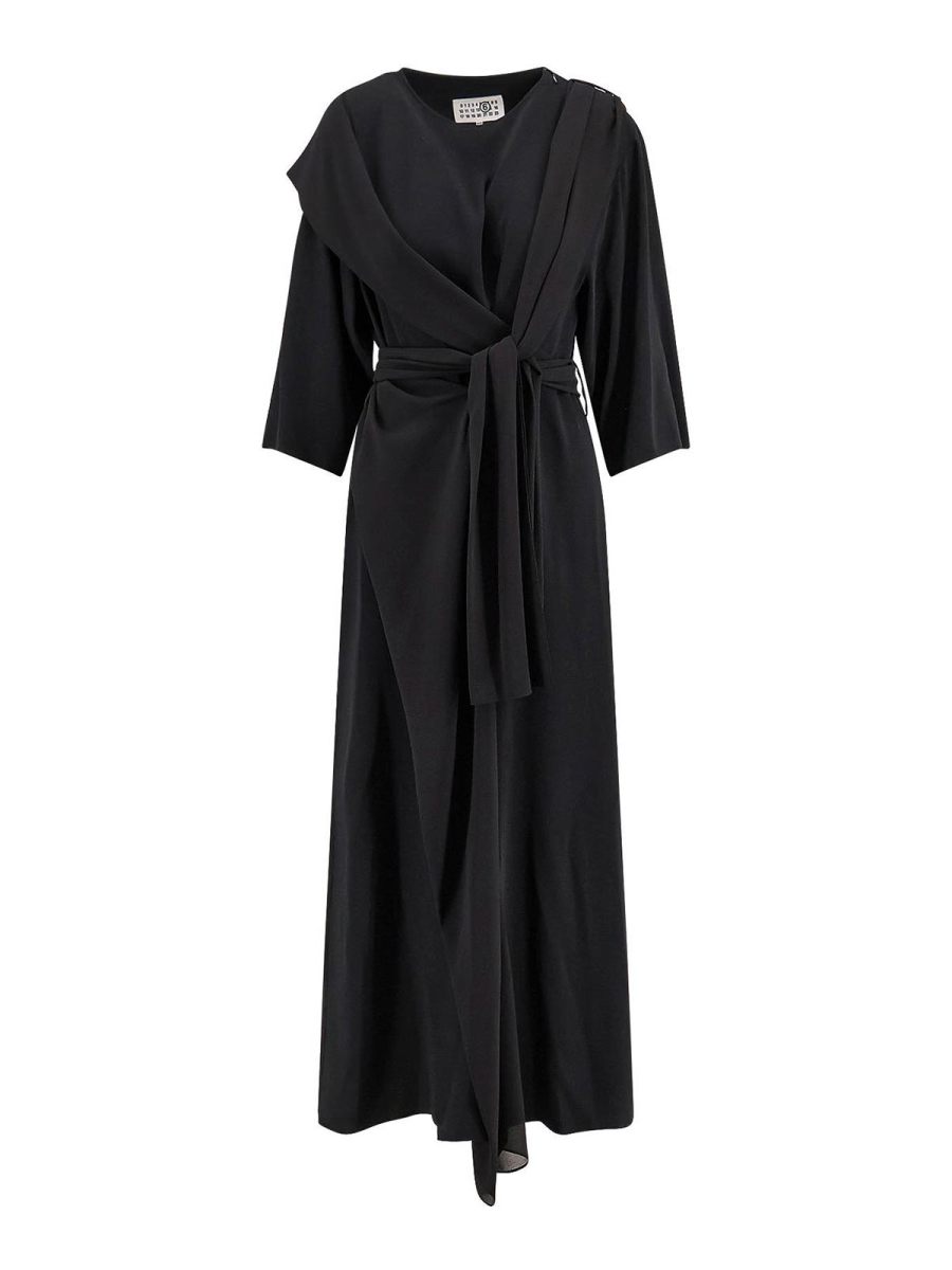 MM6 Maison Margiela Robe Au Genou - Noir
