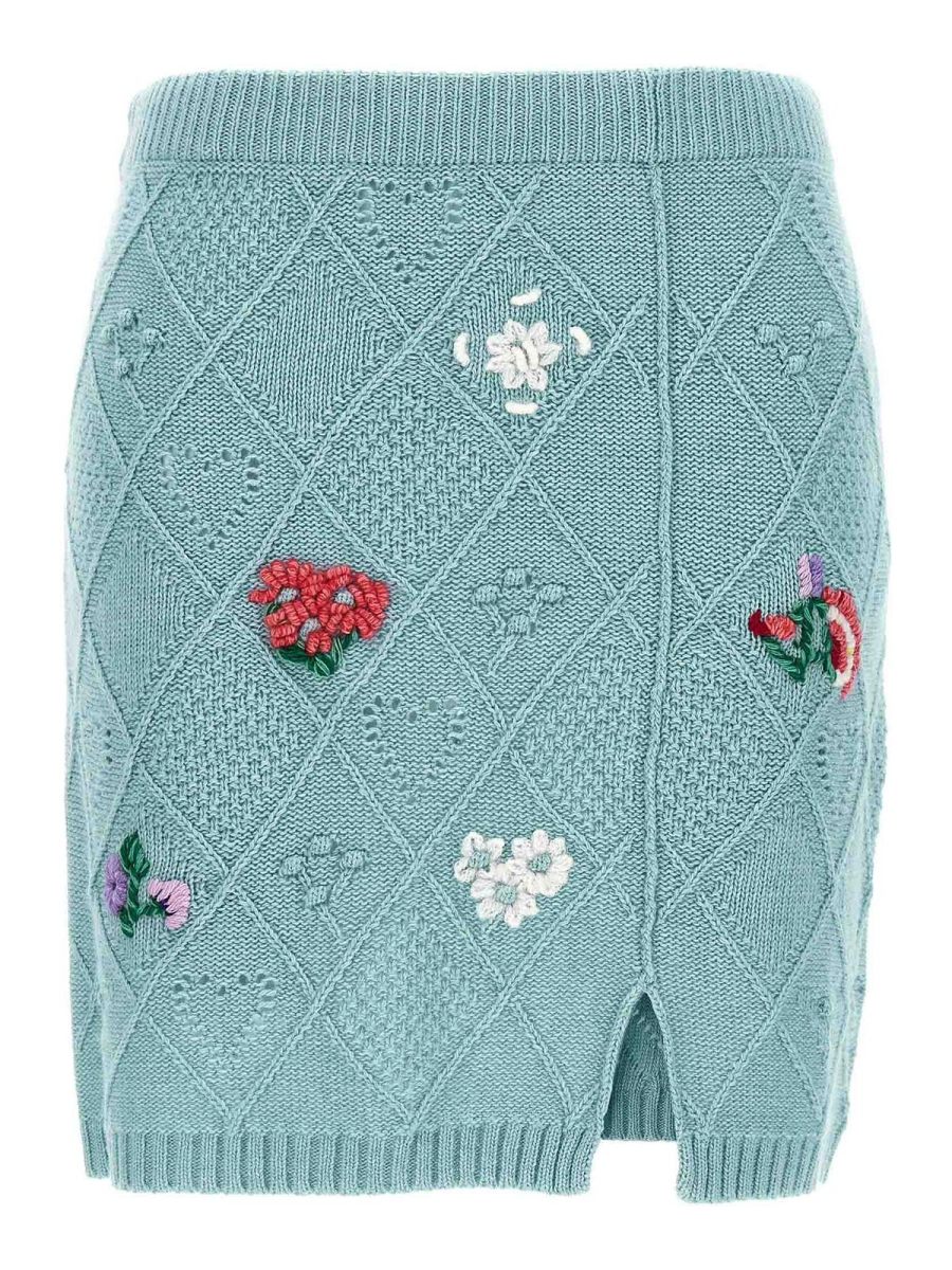 Twinset Jupe Midi - Bleu Clair