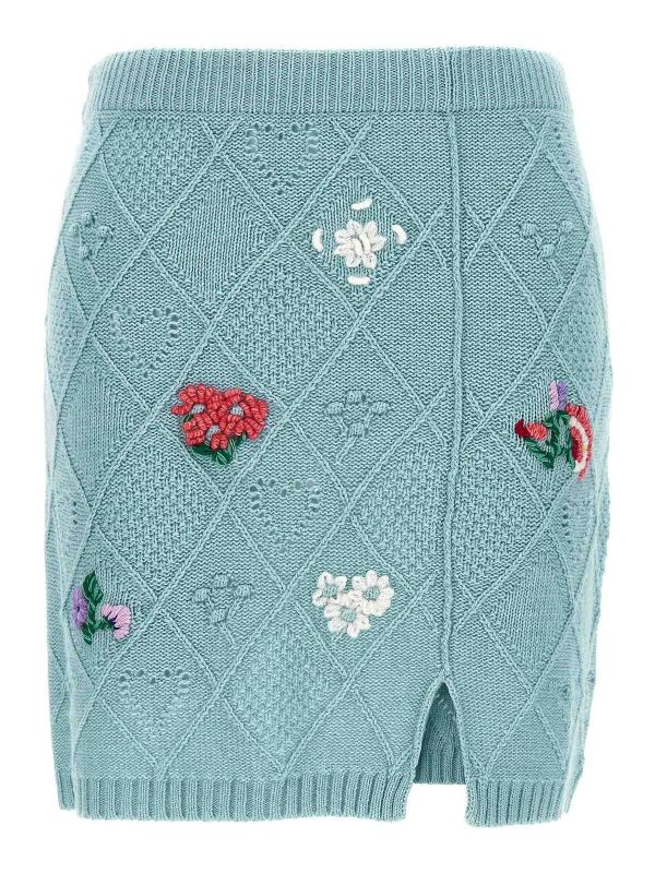 Twinset Jupe Midi - Bleu Clair