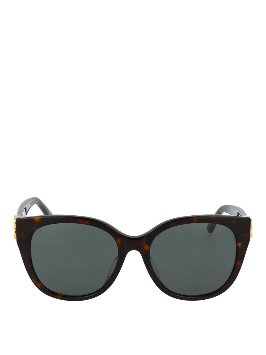 Balenciaga Lunettes De Soleil - Marron