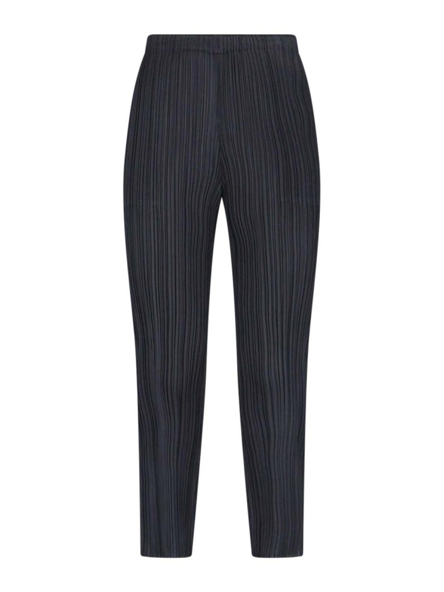 Pleats Please Issey Miyake Pantalons Décontractés - Noir