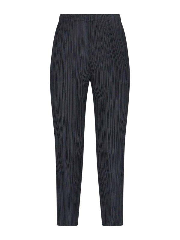 Pleats Please Issey Miyake Pantalons Décontractés - Noir