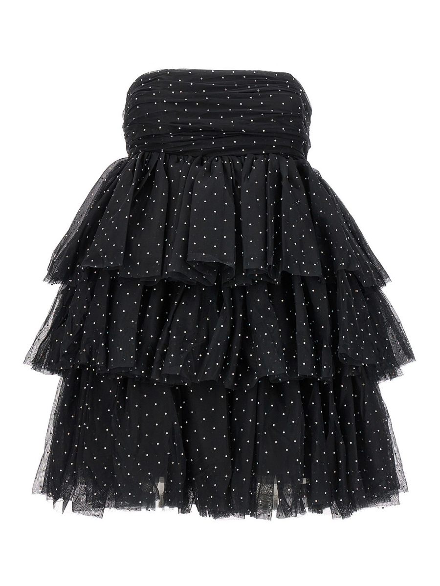 Rotate Birger Christensen Robe Au Genou - Noir
