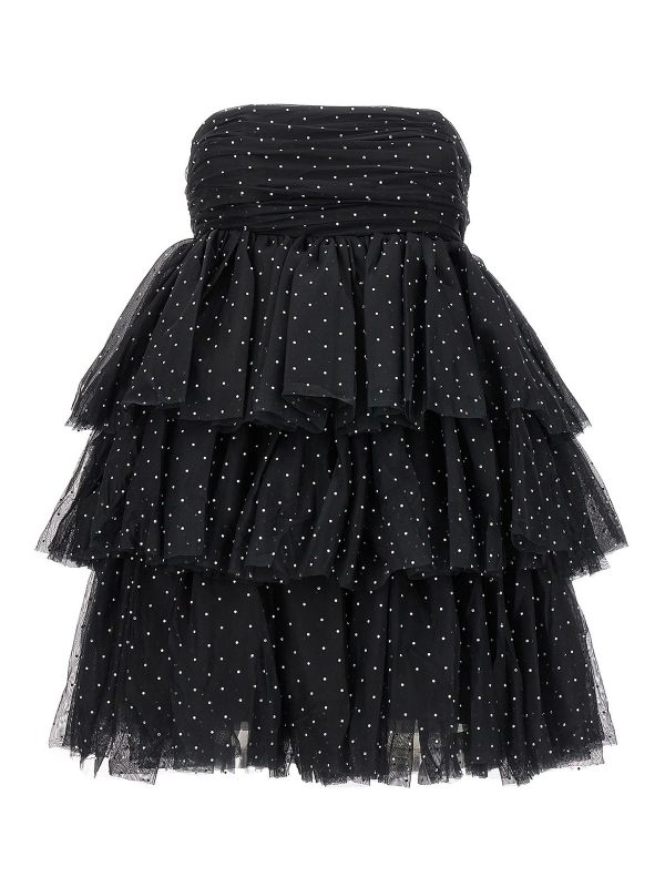 Rotate Birger Christensen Robe Au Genou - Noir