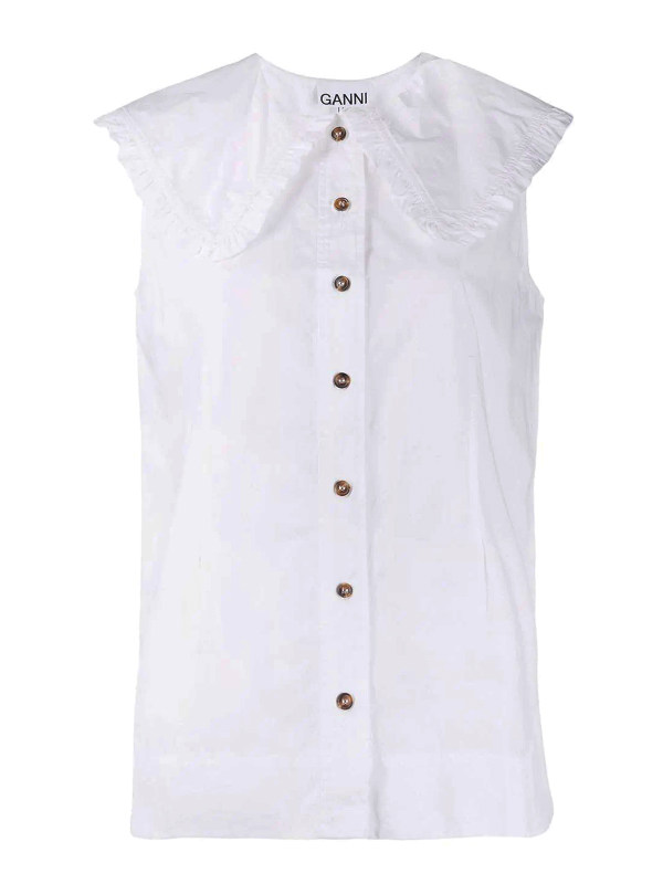 Ganni Chemise - Blanc