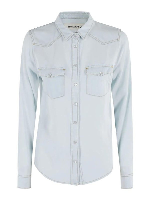 Semicouture Chemise - Bleu Clair