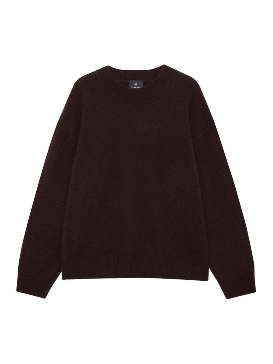 Anine Bing Pull Col Rond - Marron