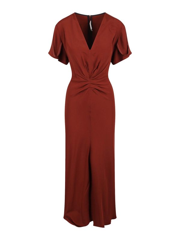 Victoria Beckham Maxi Robe - Marron