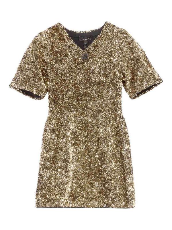 Marc Jacobs Robe Au Genou - Or
